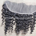 Natural Virgin Brazilian Hair Deep Wave Lace Frontal, No Tangle for Years, Sized 13" * 4"